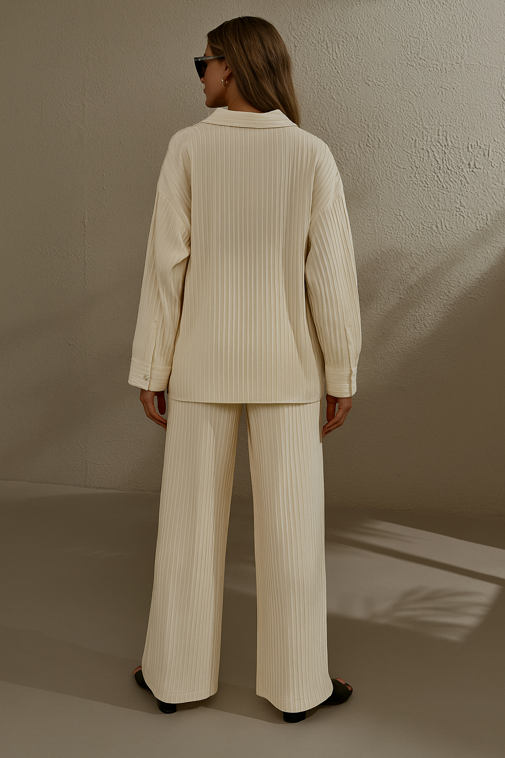 Hanna | Elegante Two-Piece Set met Luchtige Plissé