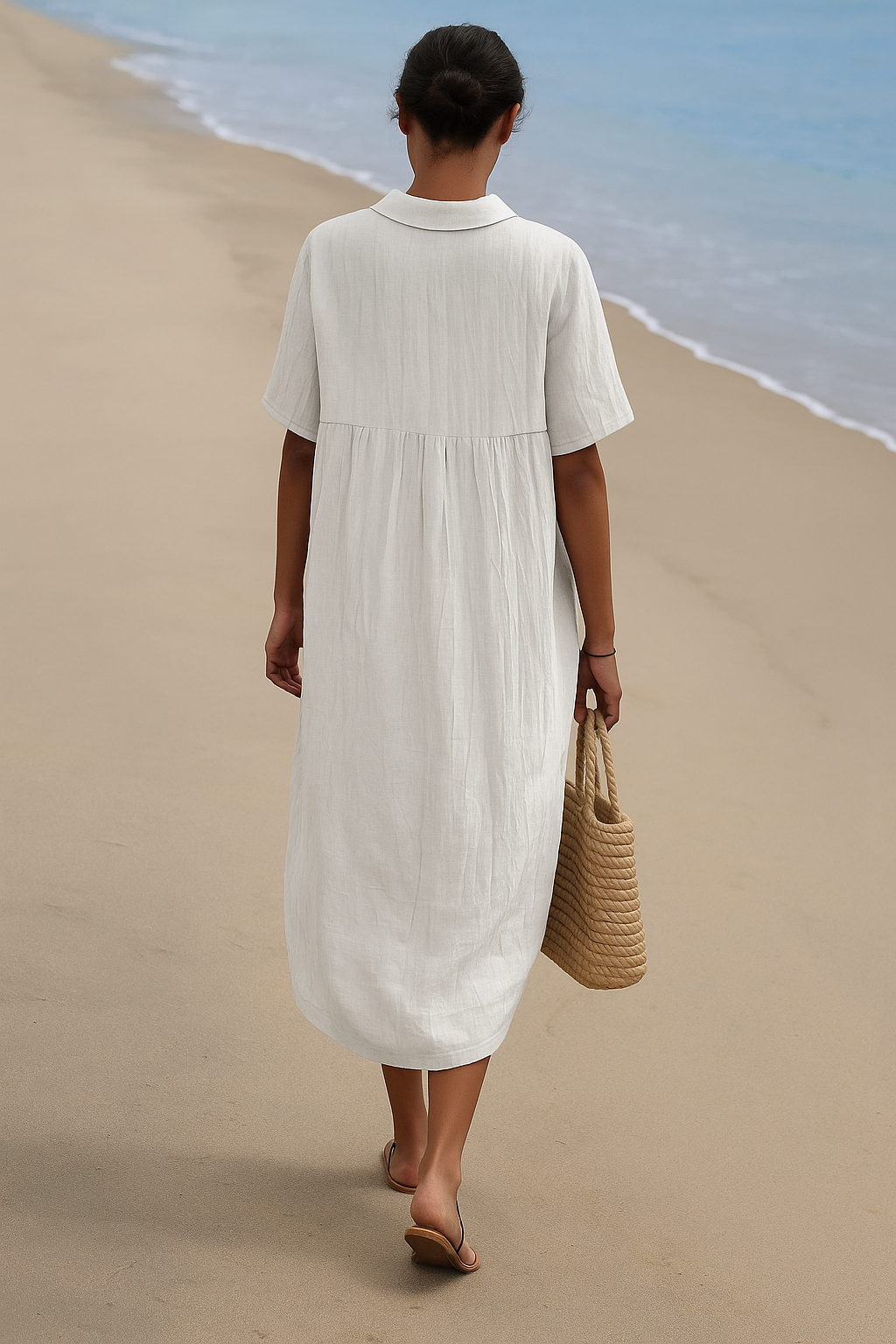 Arianah | Relaxed Kraagjurk met Vintage Touch