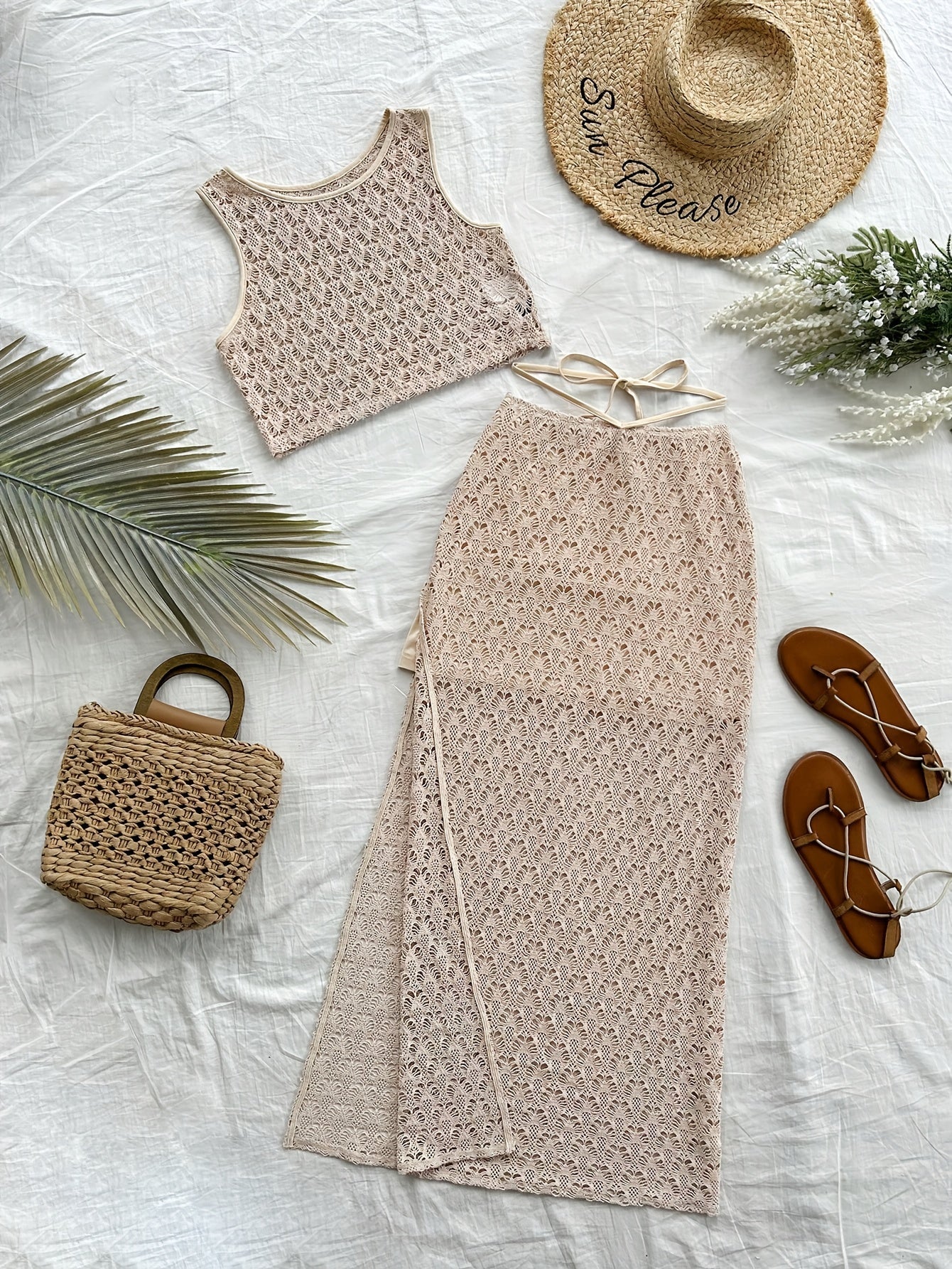 Renah | Gehaakte Strandset met Top en Rok