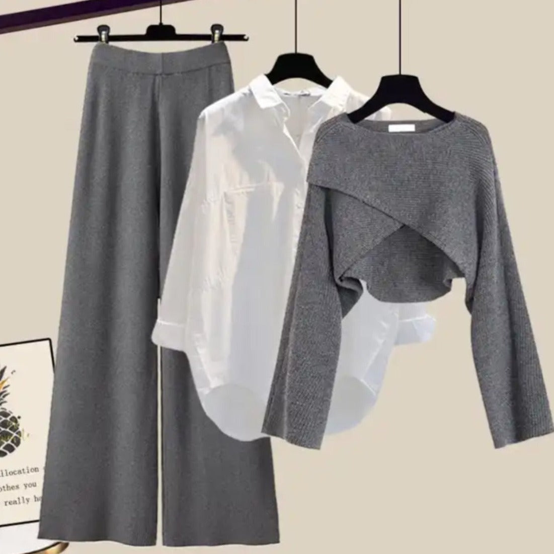 Trista | Stijlvolle Driedelige Set met Oversized Chic