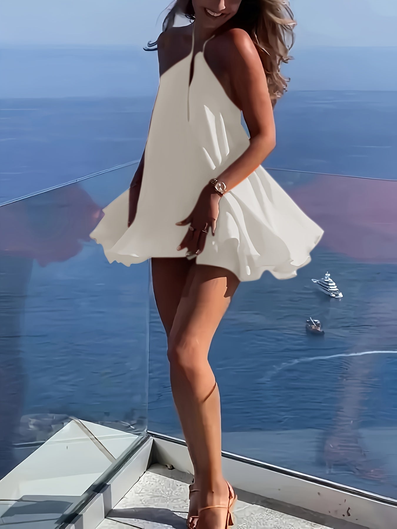 Jules | Zomerse Halter Mini-Jurk