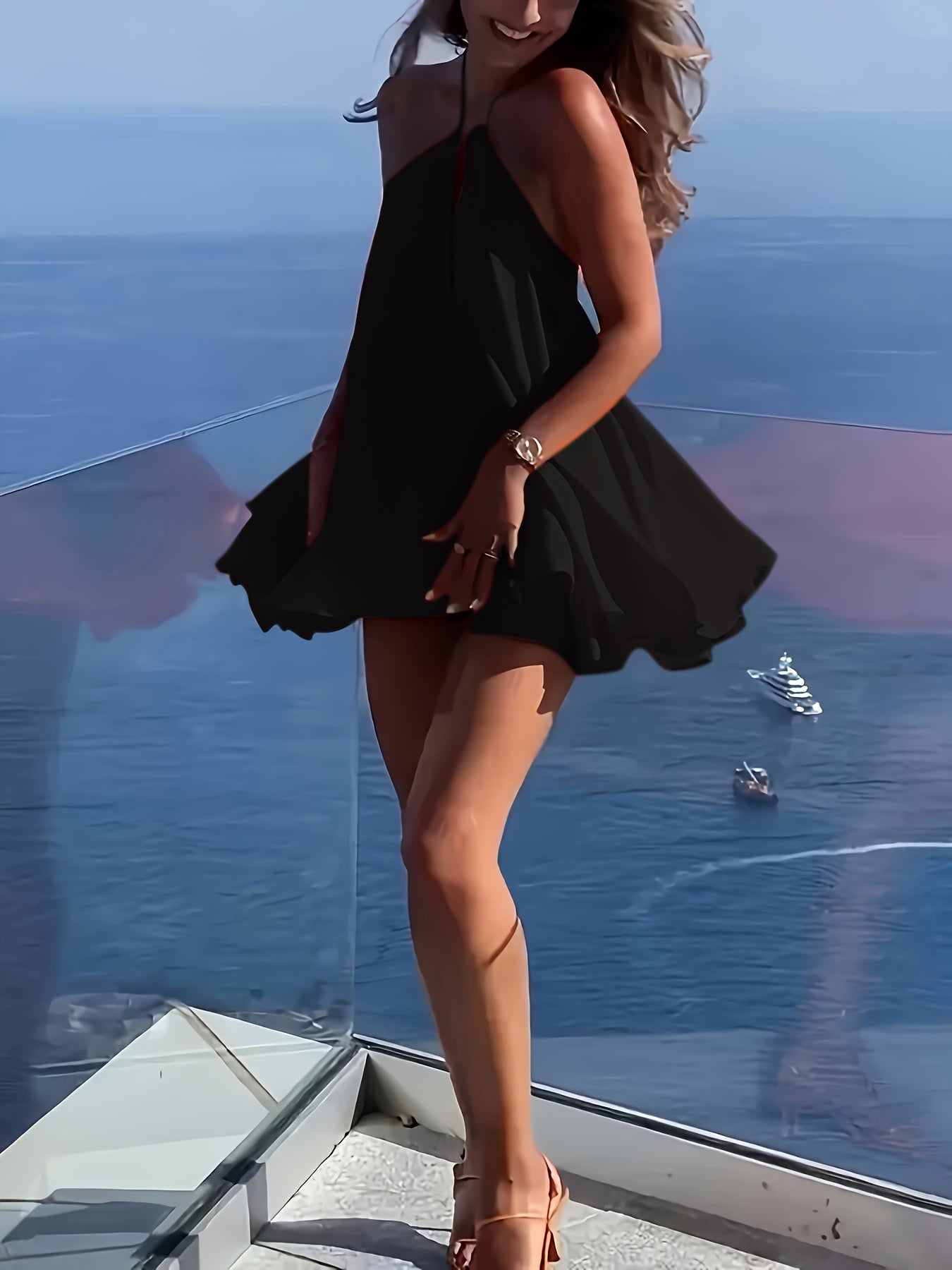 Jules | Zomerse Halter Mini-Jurk