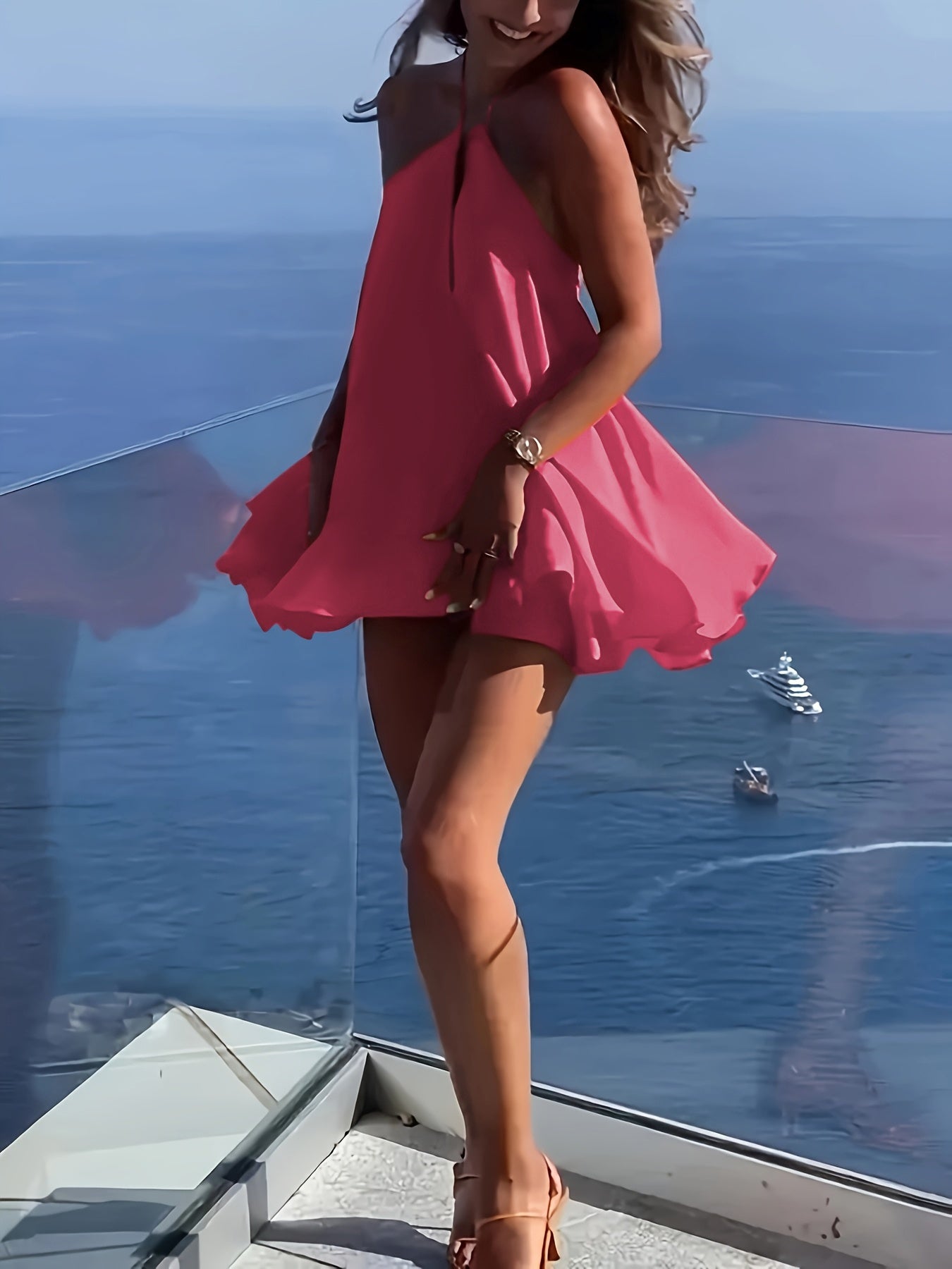 Jules | Zomerse Halter Mini-Jurk