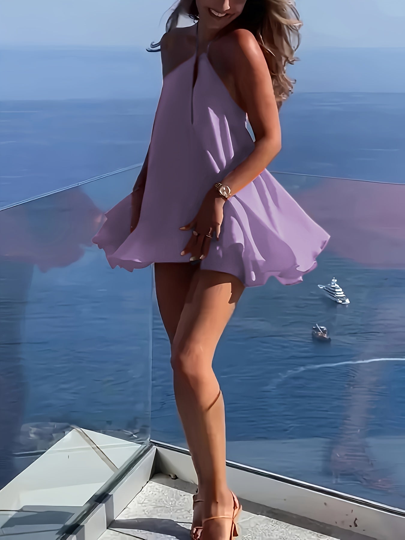 Jules | Zomerse Halter Mini-Jurk