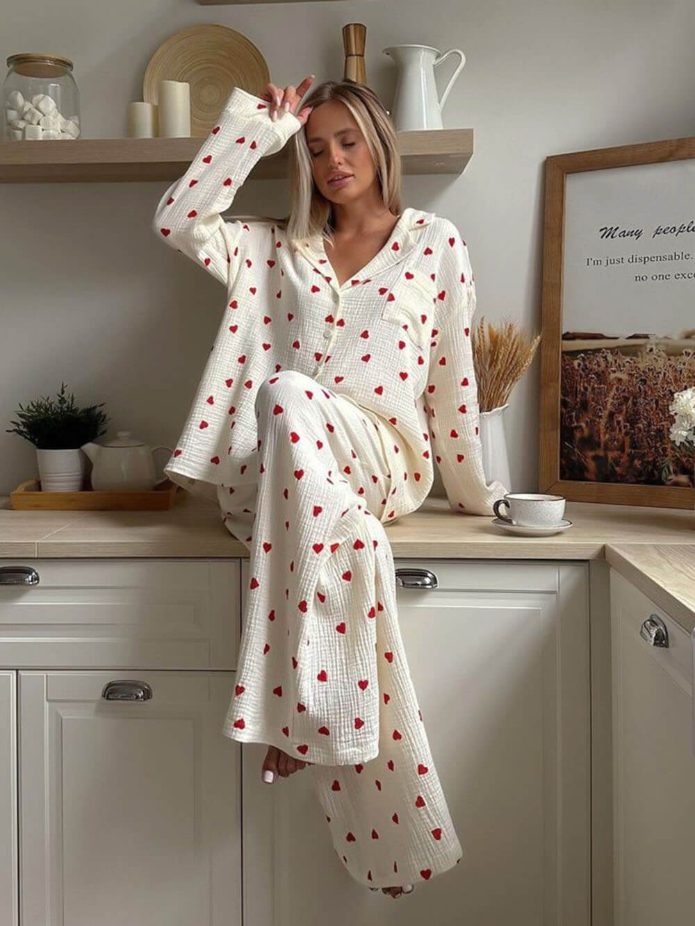 Zachte en comfortabele dames pyjama set
