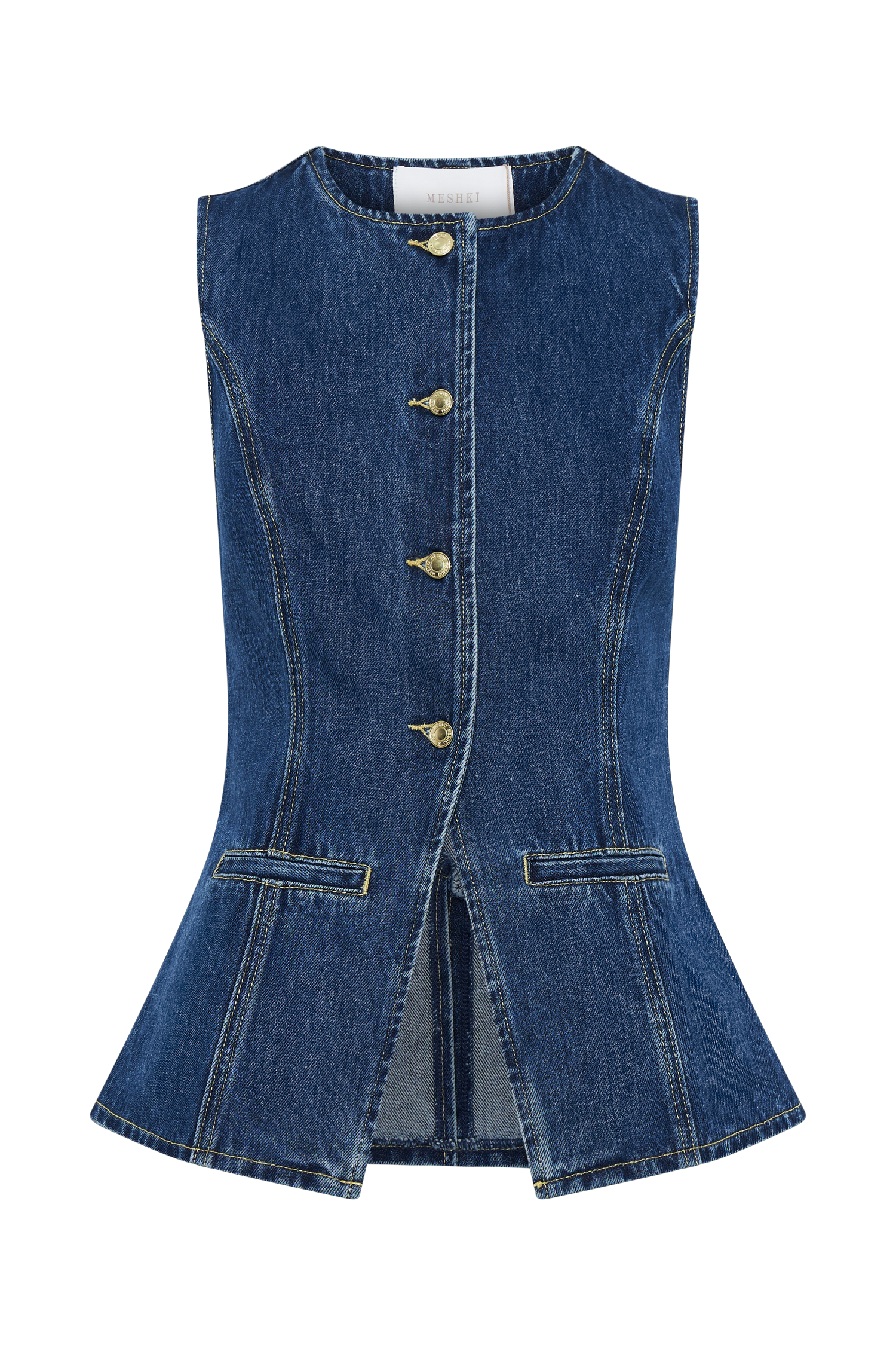 Klara | Denim Gilet Set