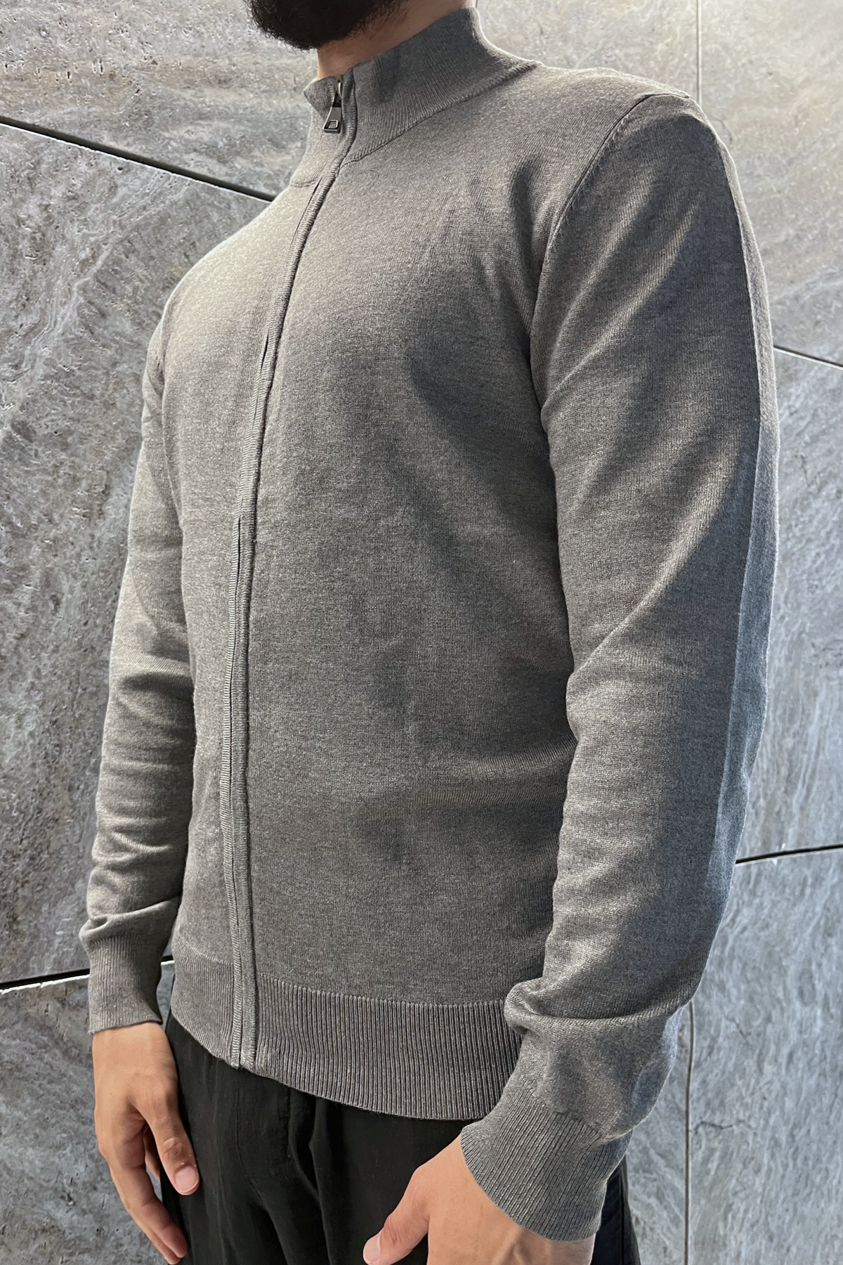 Faro Full Zip Sweater - Grijs