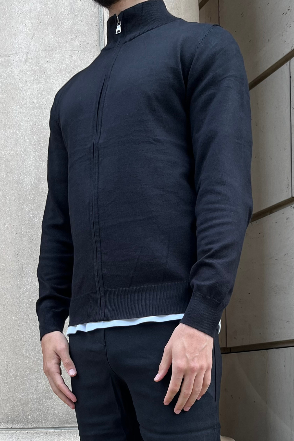 Faro Full Zip Sweater - Zwart
