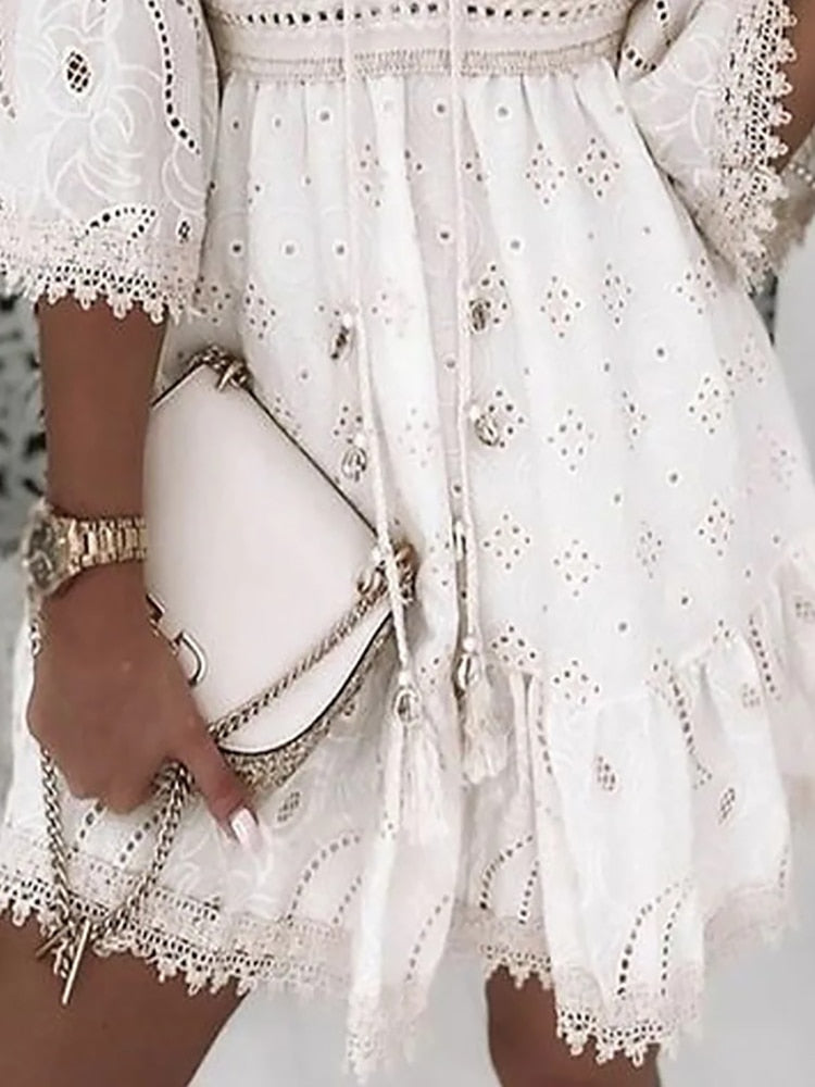 Marisa | Zomerse Boho Kantjurk