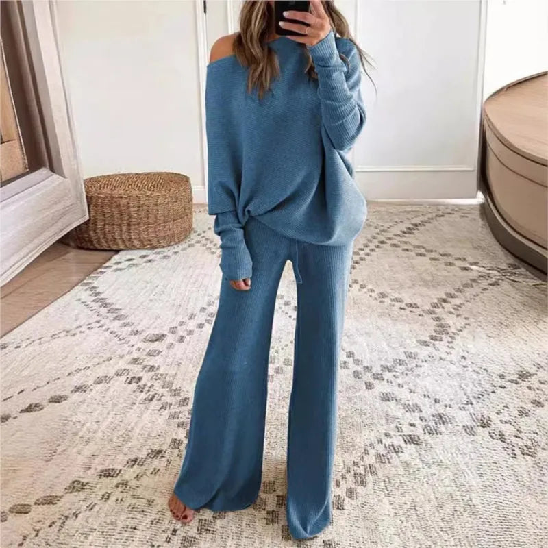 Zachte comfortabele dames set met chique oversized pasvorm