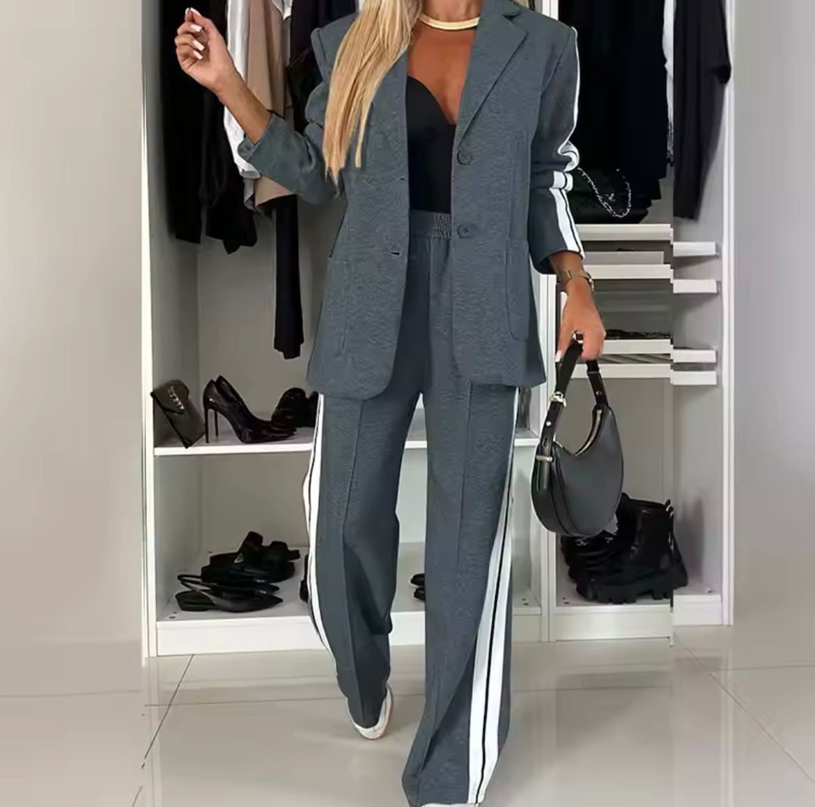 Heidi | Sportieve Blazer en Joggingbroek Set