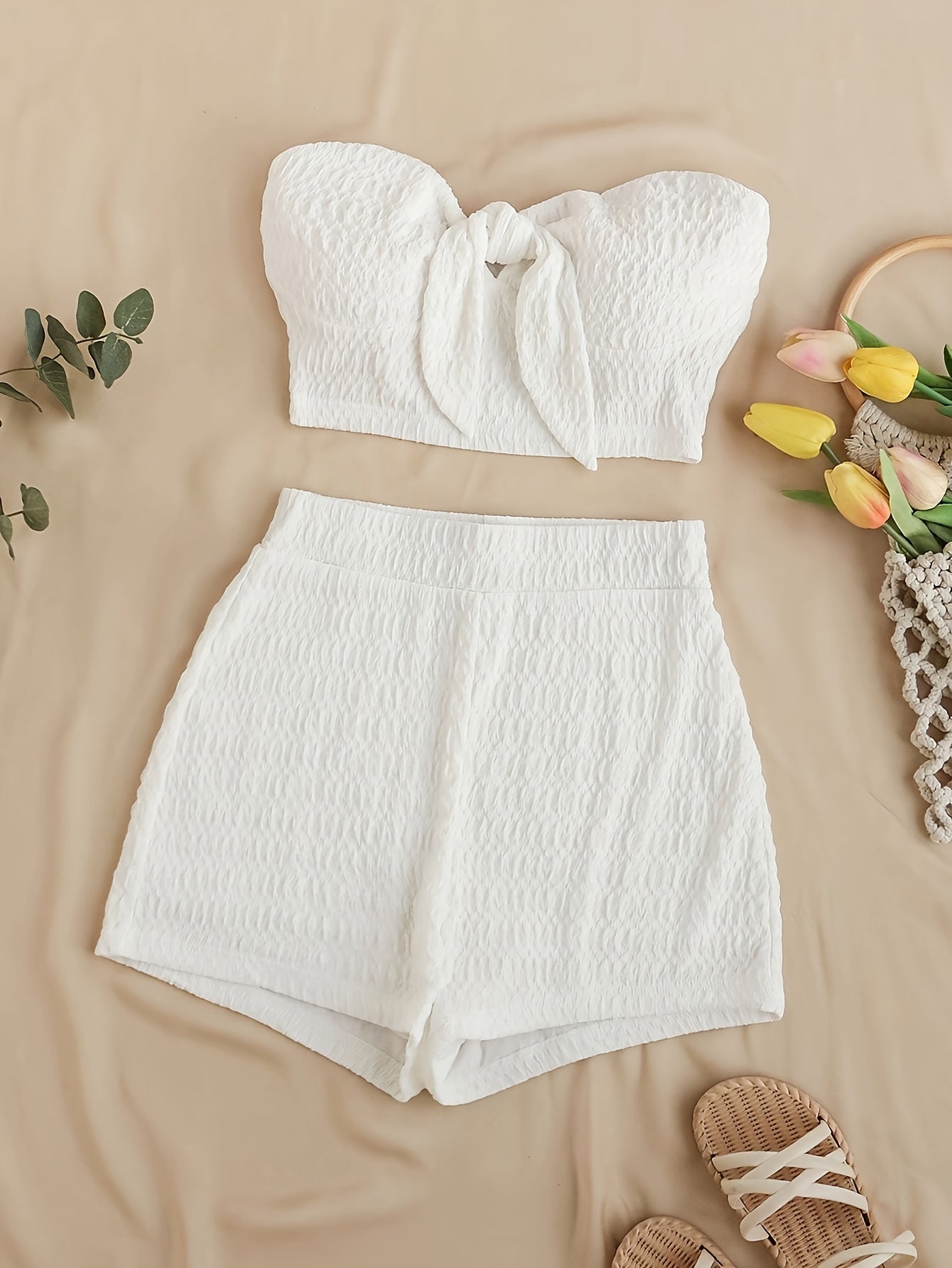 Lura | Zomerse Set met Strapless Top en High-Waist Short