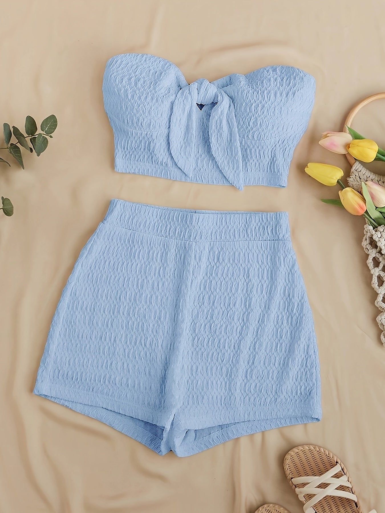 Lura | Zomerse Set met Strapless Top en High-Waist Short