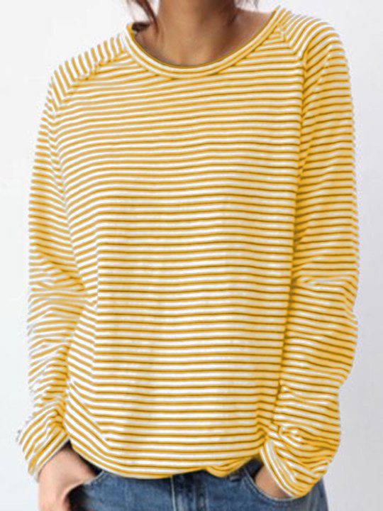 Annabela | Gestreepte Casual Longsleeve