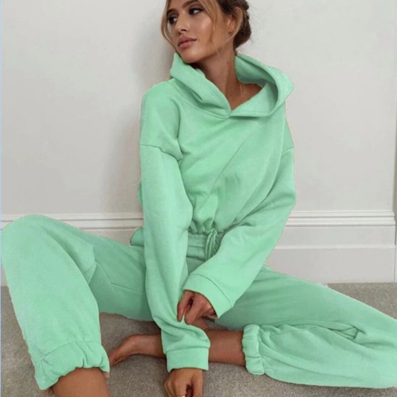 Warme oversized lounge set met trendy sweater