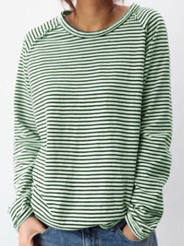 Annabela | Gestreepte Casual Longsleeve
