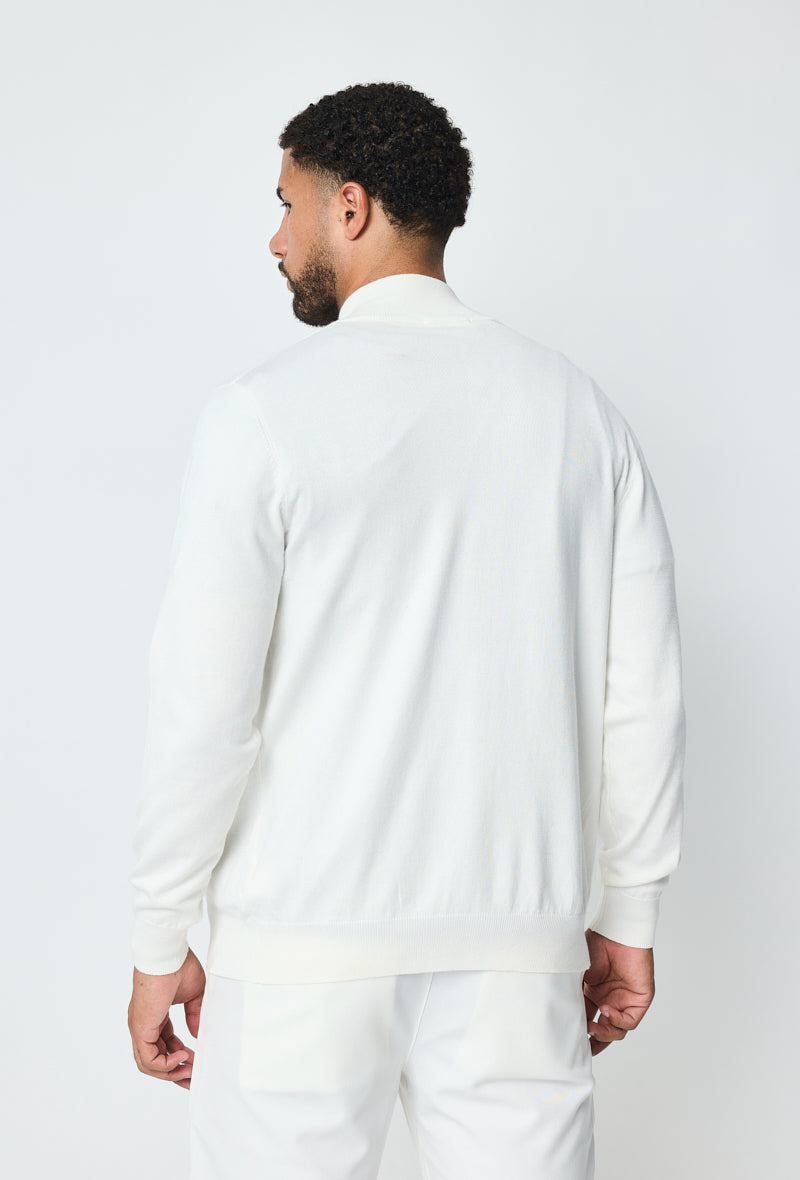 Faro Full Zip Sweater - Wit