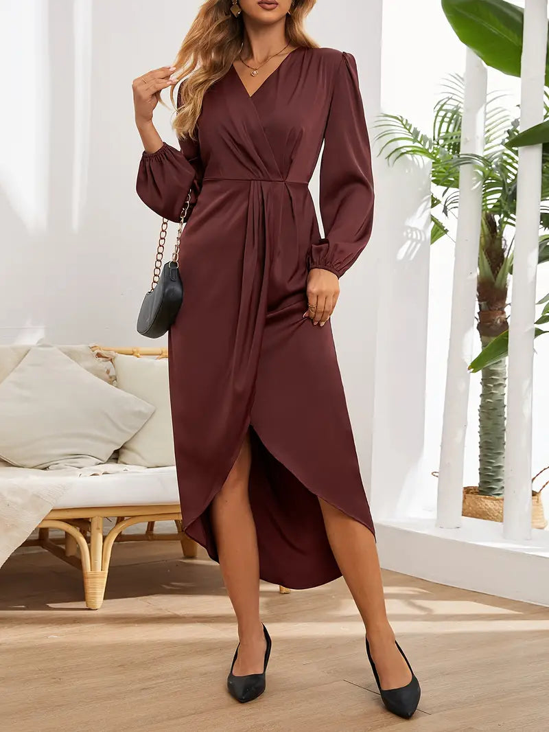 Daina | Elegante Satijnen Maxi Jurk
