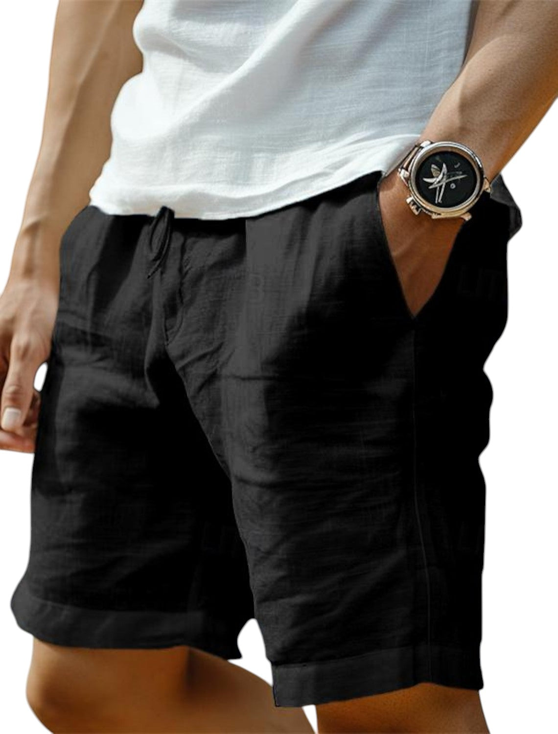 George - Korte Linnen Broek voor Heren