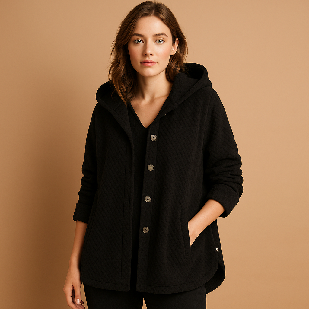 Warme Dames Teddy Vest met Capuchon