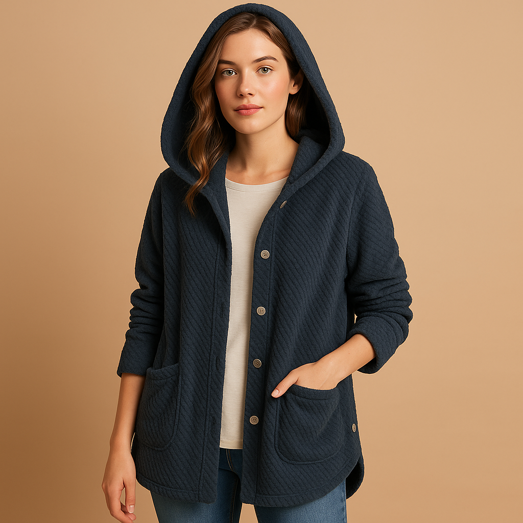 Warme Dames Teddy Vest met Capuchon