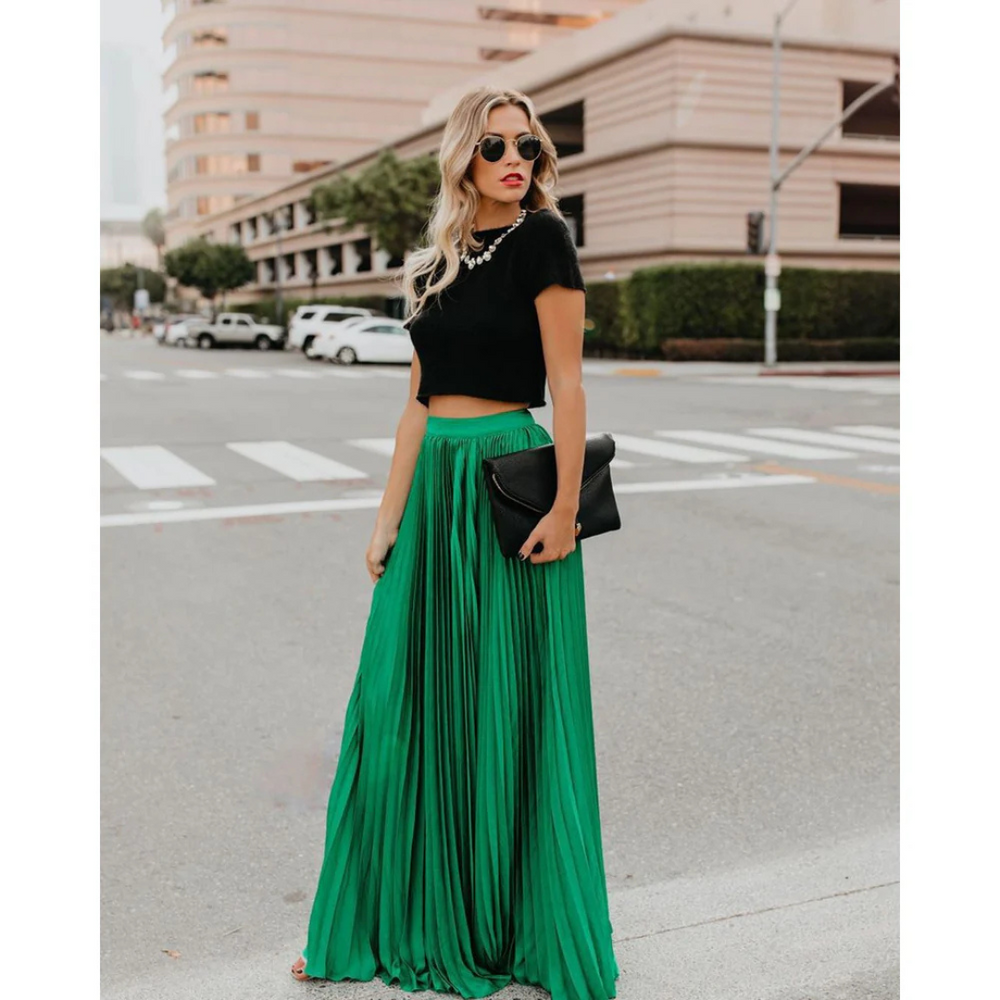 Gael | Elegante Plissé Maxi Rok