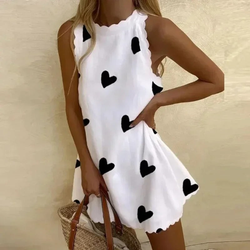 Ambir | Zomerse Mini Jurk met Speelse Rucheranden
