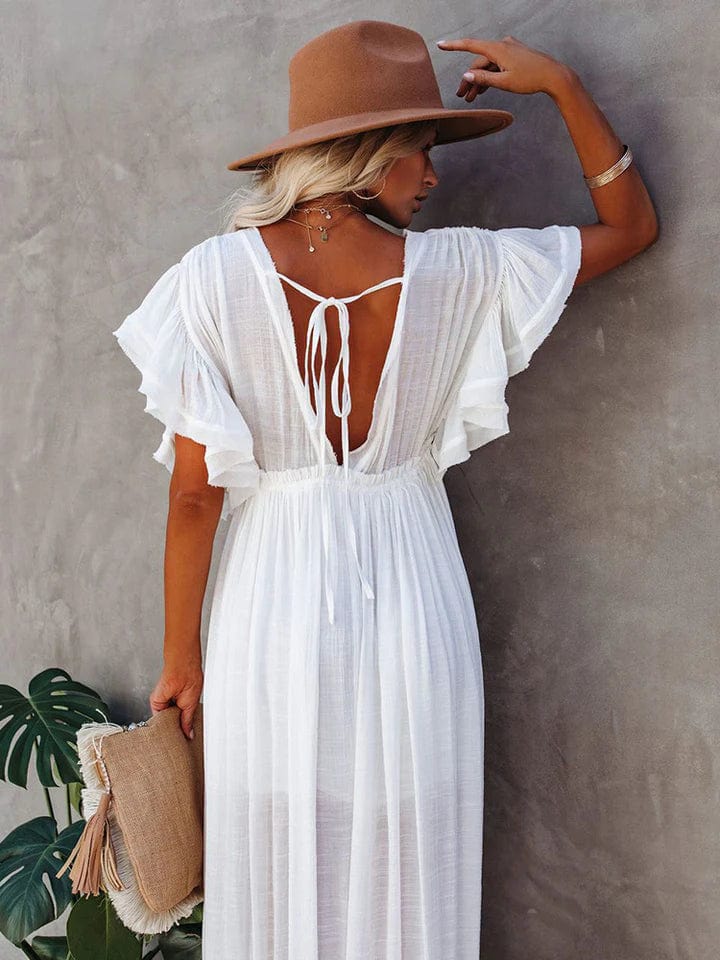Andreana | Witte Lange Hippie Jurk