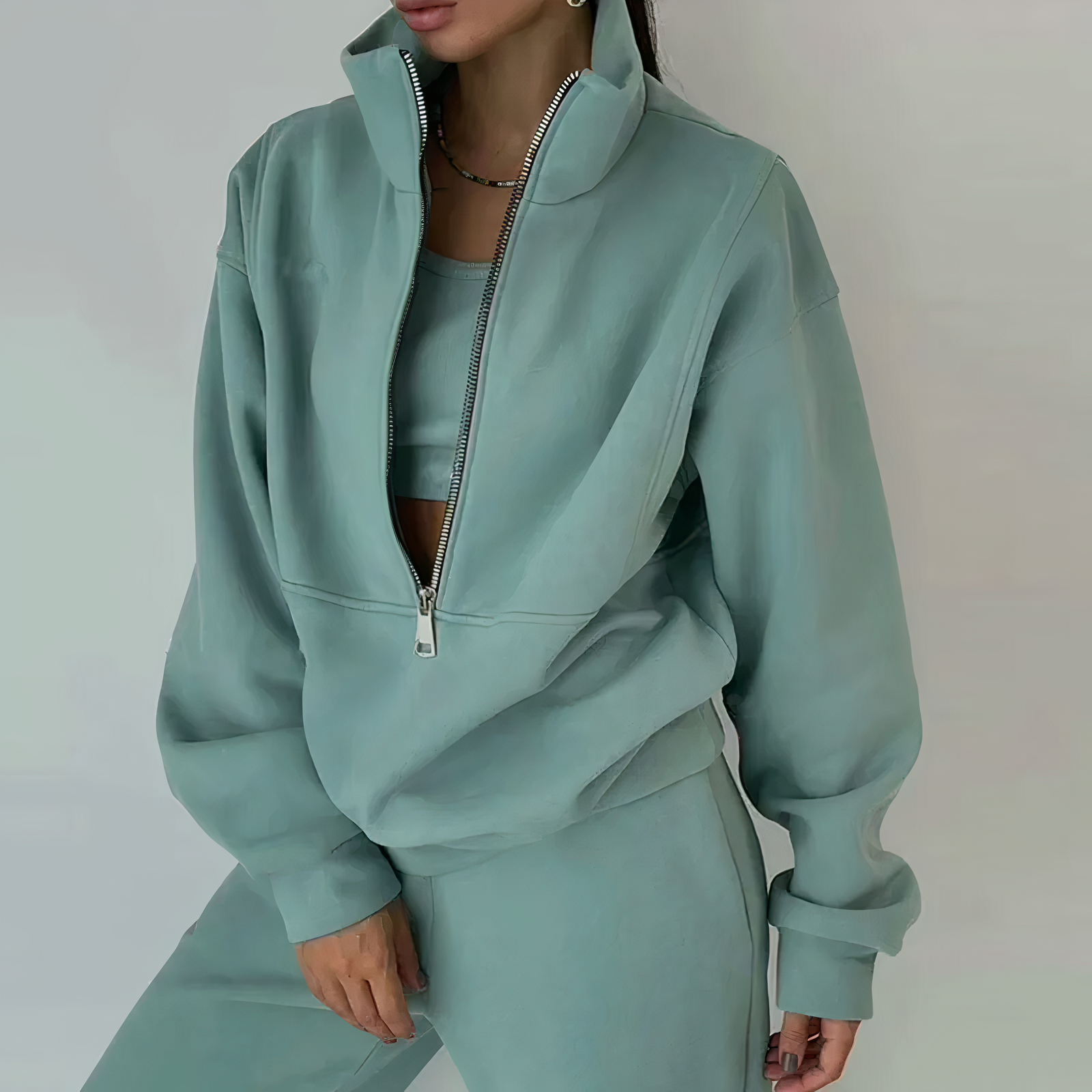 Zachte en comfortabele dames set met warme fleece