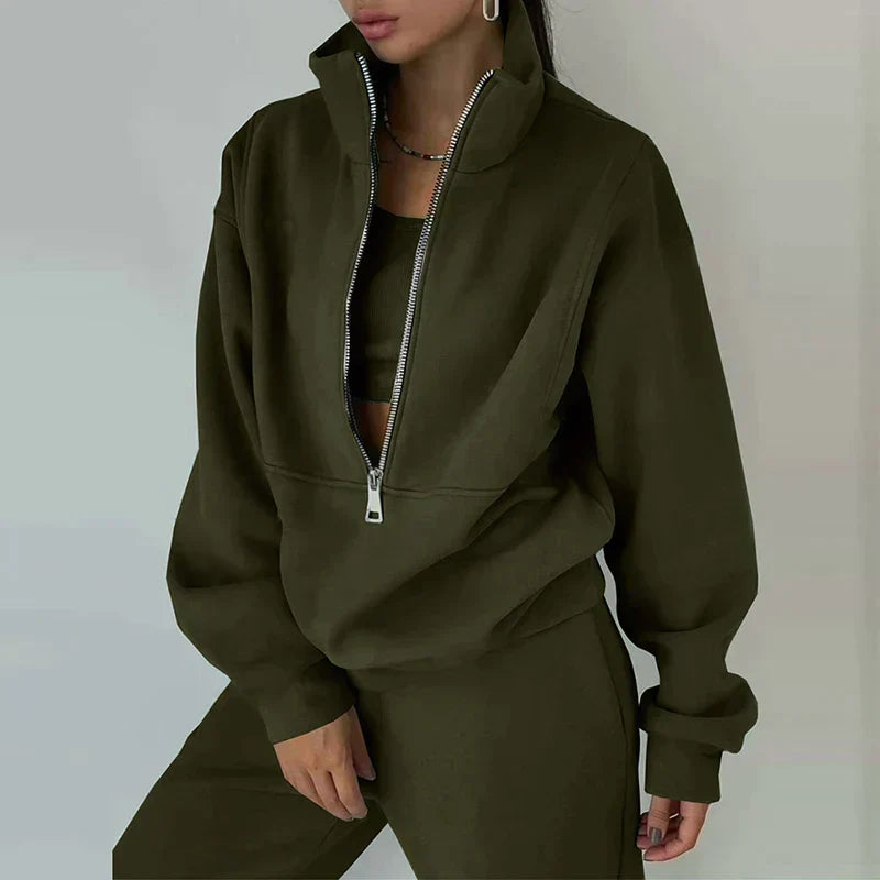Zachte en comfortabele dames set met warme fleece